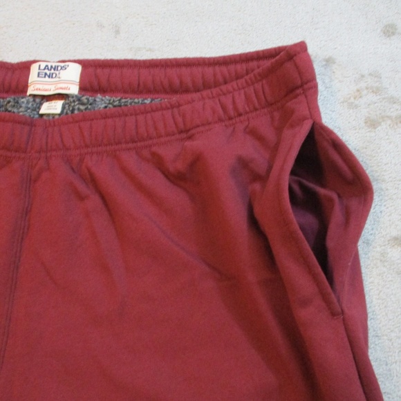 Lands End Serious Sweats Sweatpants Mens Large Red Sherpa Lined Jogger Pants 052 - Picture 6 of 16